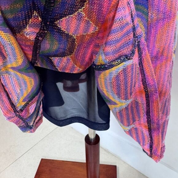 Ramy Brook Hana Cutout Knit Minidress Multi Wavey Knit Size 8 NWT - Picture 11 of 14